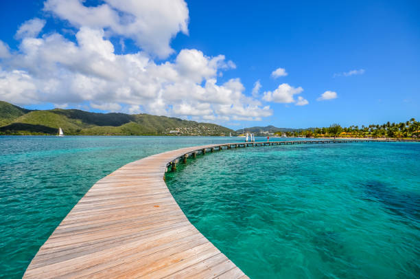 istock Caribbean Martinique pontoon on marin bay 962677724