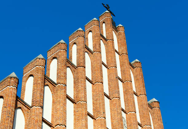 The facade of Royal Cathedral in Warsaw old town (Poland).