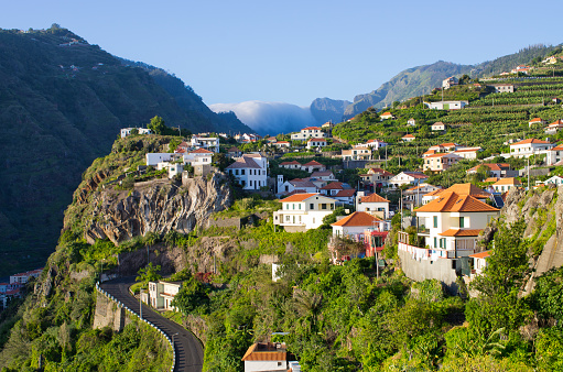 Houses in the hills near Ribeira Brava - Madeira, Portugal