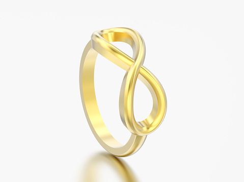 Basic Infinity Ring 3d Illustration Gold Simple Infinity Ring Stock Photo - Download Image ...