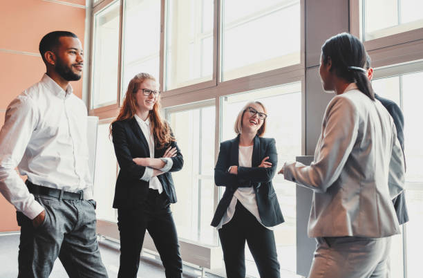 istock Conference room with business people on coffee break 962687296