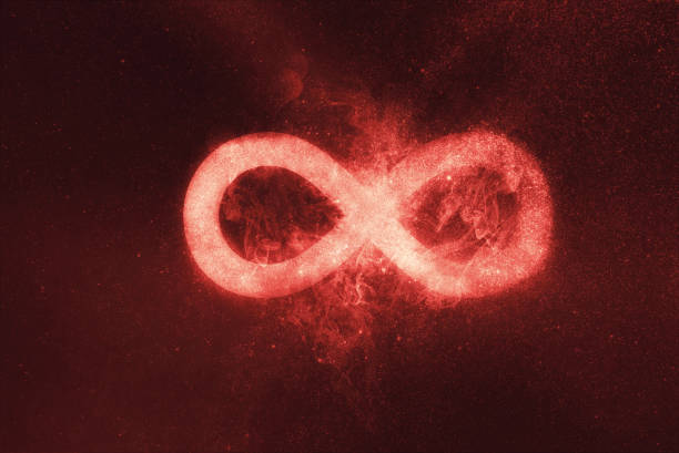 istock Infinity symbol or sign. Abstract night sky background 962687930
