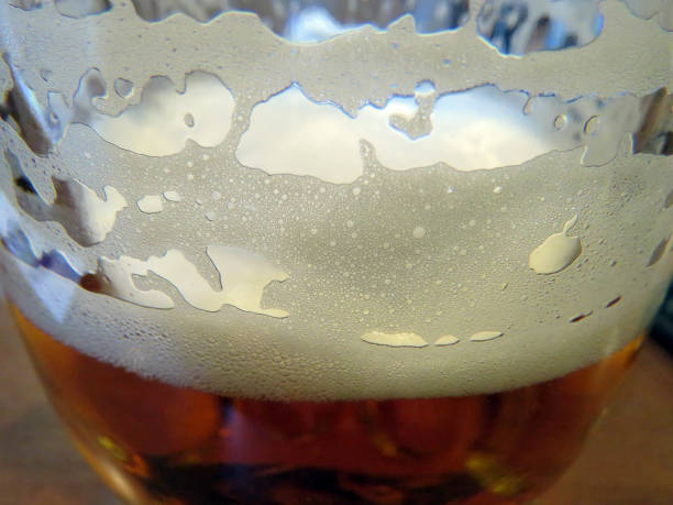 beer foam in a glass