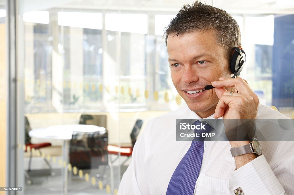 Männliche-Kundenservice - Lizenzfrei Am Telefon Stock-Foto