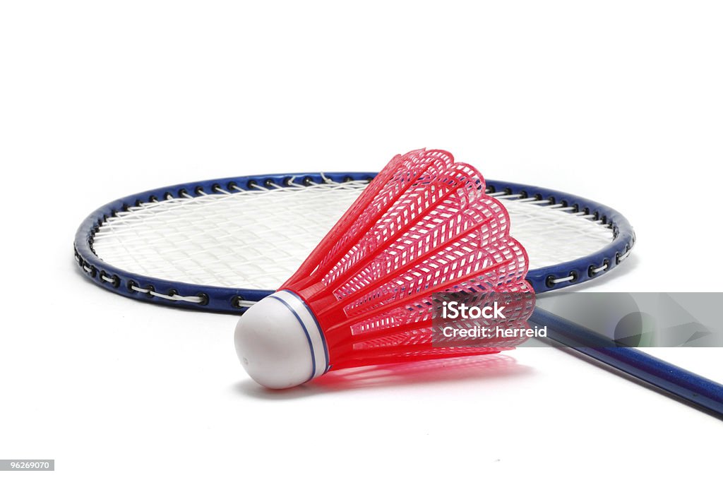 Red Badminton Lotka (GOTOWA) i Rakieta - Zbiór zdjęć royalty-free (Badminton - sport)