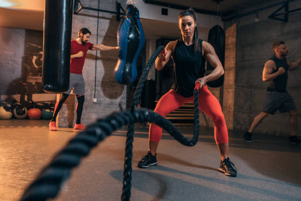 istock Battle ropes are great for fat burning 962692498