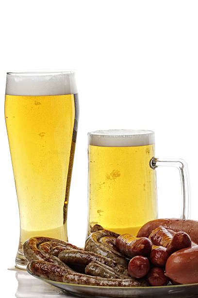 istock Grilled sausages and beer 96269526