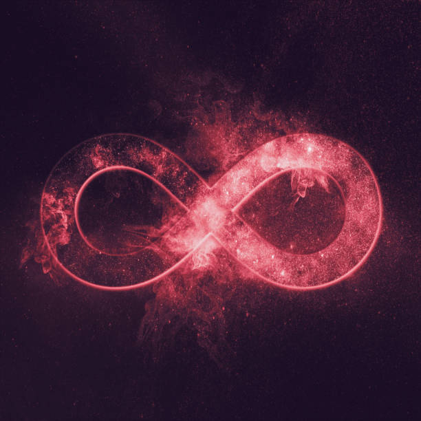 istock Infinity symbol or sign. Abstract night sky background 962700732