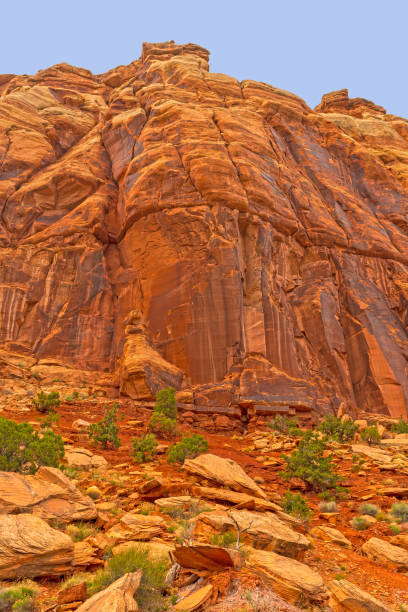 하늘에 대 한 붉은 바위 절벽 - red rocks rock canyon escarpment 뉴스 사진 이미지