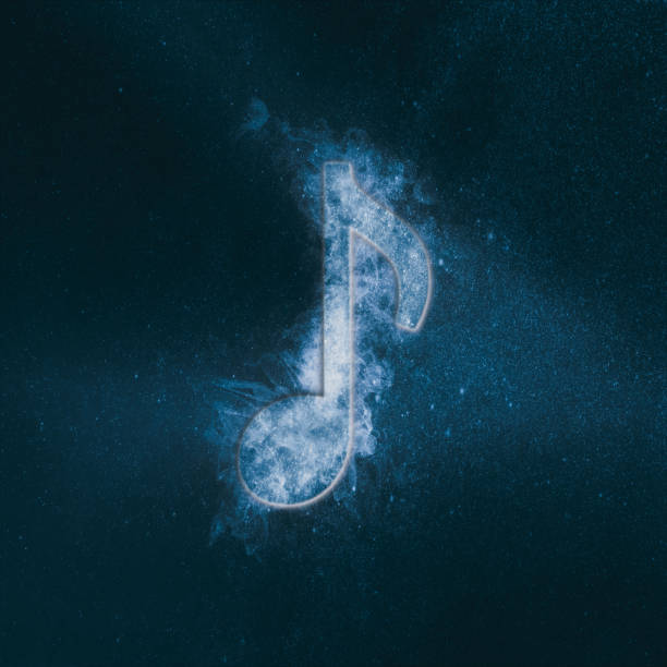 istock Eight music note symbol. Abstract night sky background 962706494
