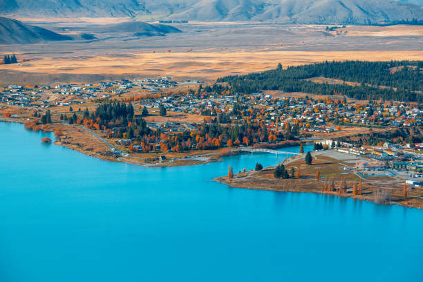 istock Lake Tekapo autumn view lookout from Mt. John 962714648