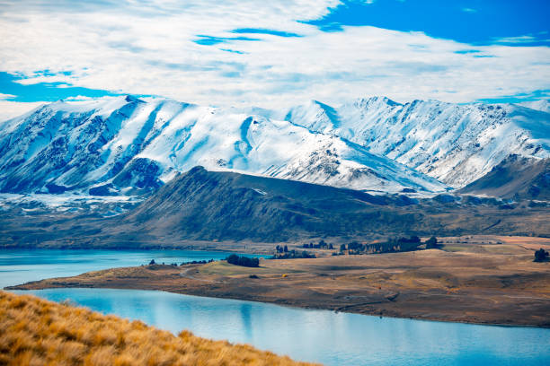 istock Lake Tekapo autumn view lookout from Mt. John 962714682