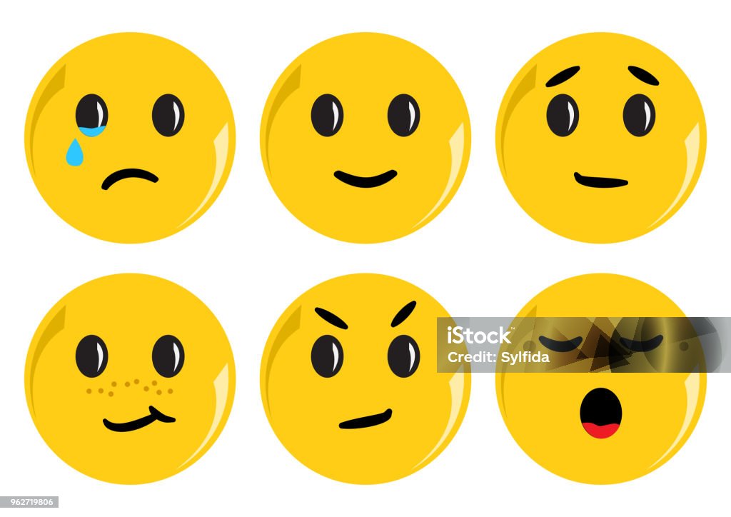 Ilustración de Conjunto De Caritas Amarillas Con Diferentes Emociones Ilustración De Vector y más Vectores Libres de Derechos de Emoticono - iStock Ilustración de Conjunto De Caritas Amarillas Con Diferentes Emociones Ilustración De Vector y más Vectores Libres de Derechos de Emoticono - iStock