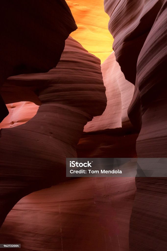 Pocahontas rock formation in Lower Antelope Canyon Rock formation in Lower Antelope Canyon that looks like Pocahontas Abstract Stock Photo