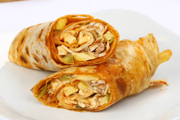 istock Chicken Fajita Wrap Sandwich - Burrito 962722412