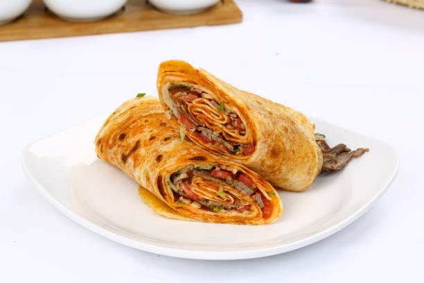 istock Chicken Fajita Wrap Sandwich - Burrito 962725286