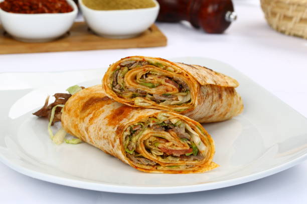 istock Chicken Fajita Wrap Sandwich - Burrito 962725288