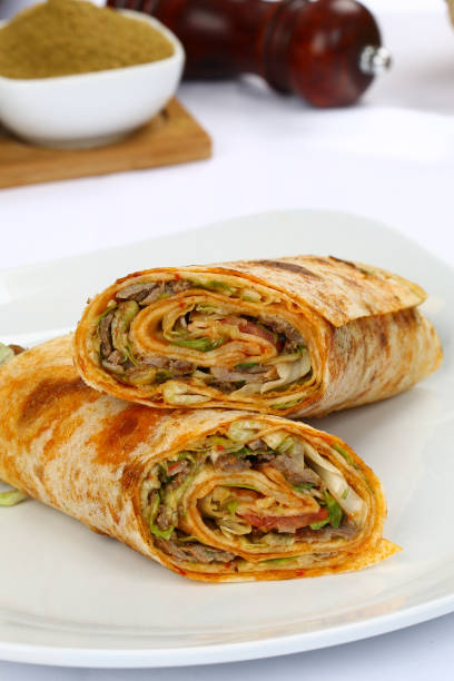 istock Chicken Fajita Wrap Sandwich - Burrito 962725290