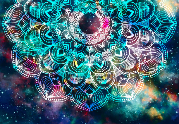 Abstract mandala graphic design background stock photo