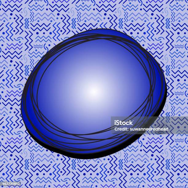Blue Funk Pattern Funky Retro Pattern On Royal Blue Stock Illustration - Download Image ...
