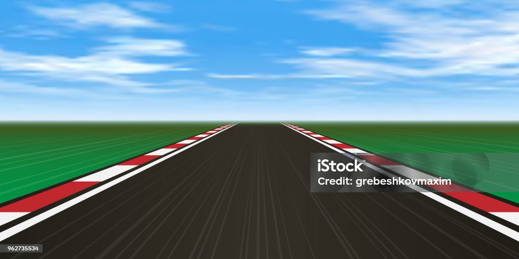 Fast Racetrack Vector Race Track Vector Illustration Stock Illustration - Download Image Now ...