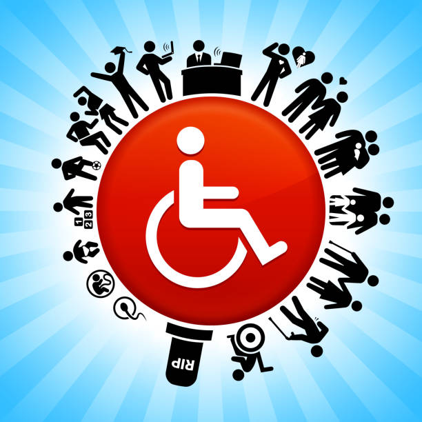 istock Wheel Chair User Lifecycle Stages of Life Background 962742046