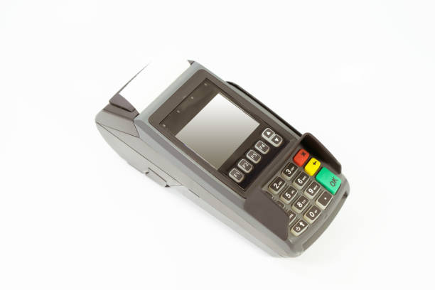 istock Credit card machine on isolated, Concept mobile business 962747682