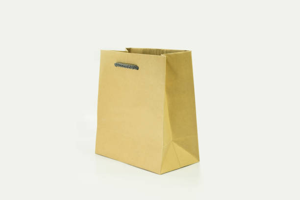 istock Brown paper bag recycle isolated on white background. 962747752
