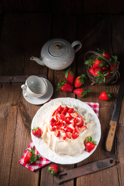 istock Pavlova with strawberries 962752278