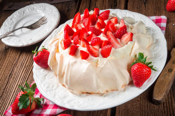 istock Pavlova with strawberries 962753022