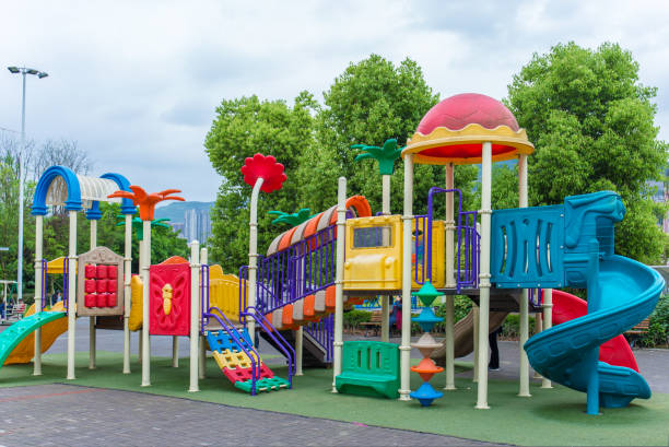 istock Large plastic children toys in downtown park 962753238