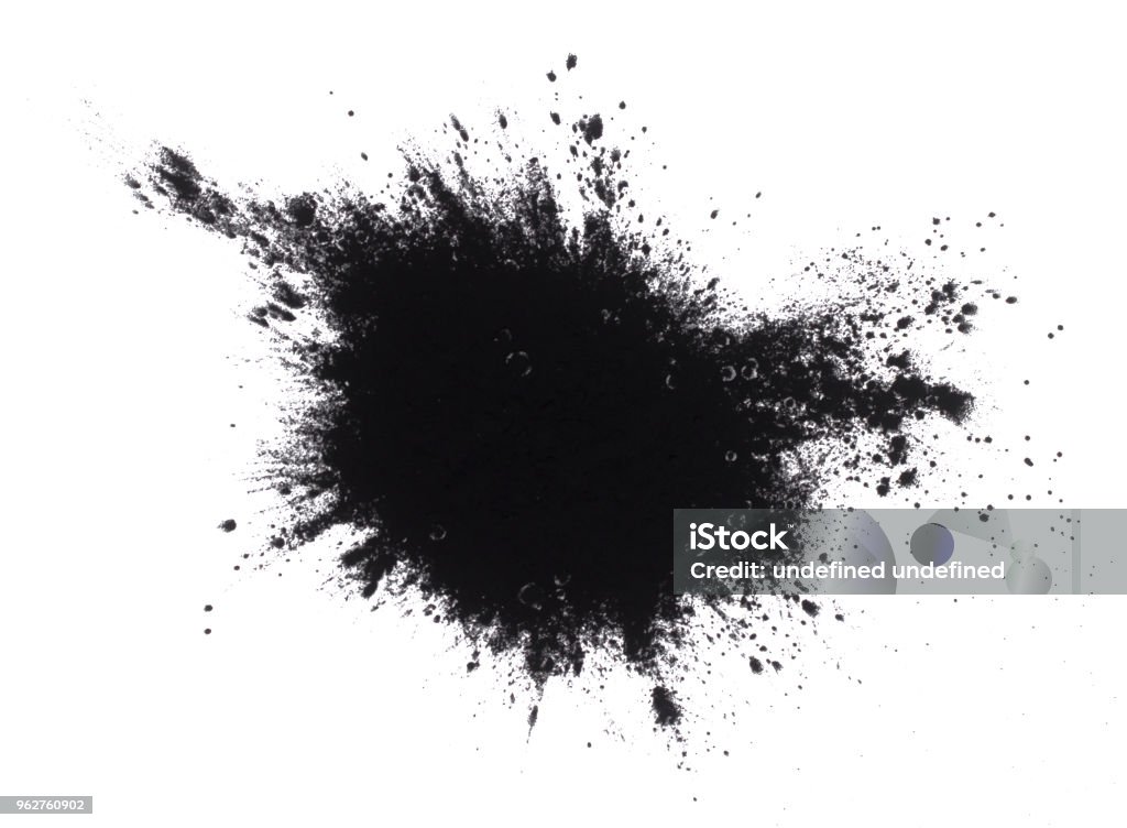 Black powder isolated. Black Color Stock Photo