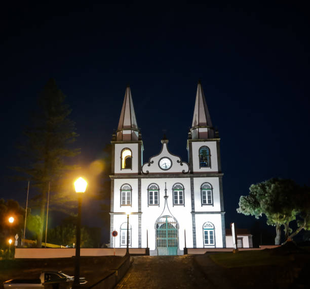 Exterior view to Church of Holy Mary Magdalene, Madalena,Pico, Portugal Exterior view to Church of Holy Mary Magdalene at Madalena,Pico, Portugal madalena stock pictures, royalty-free photos & images