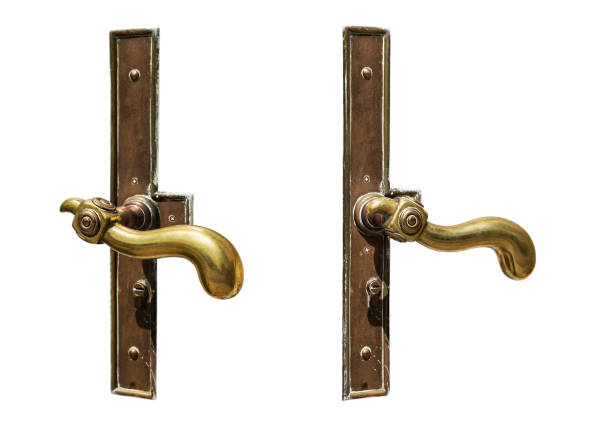 istock vintage copper door handles isolated on white 962771976