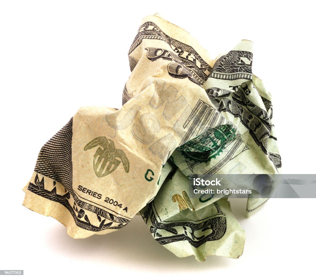 Arrugados dinero - Foto de stock de Ahorros libre de derechos
