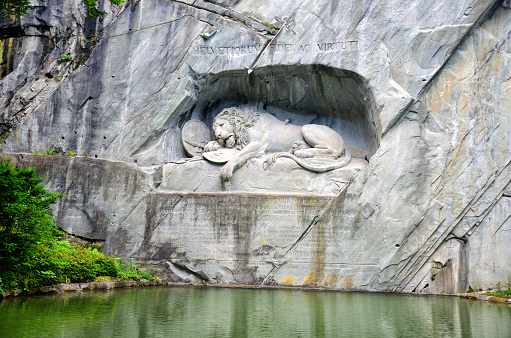 The Lion Monument is a sculpture designed by Bertel Thorvaldsen and hewn in 1820–21 by Lukas Ahorn in Lucerne, Switzerland