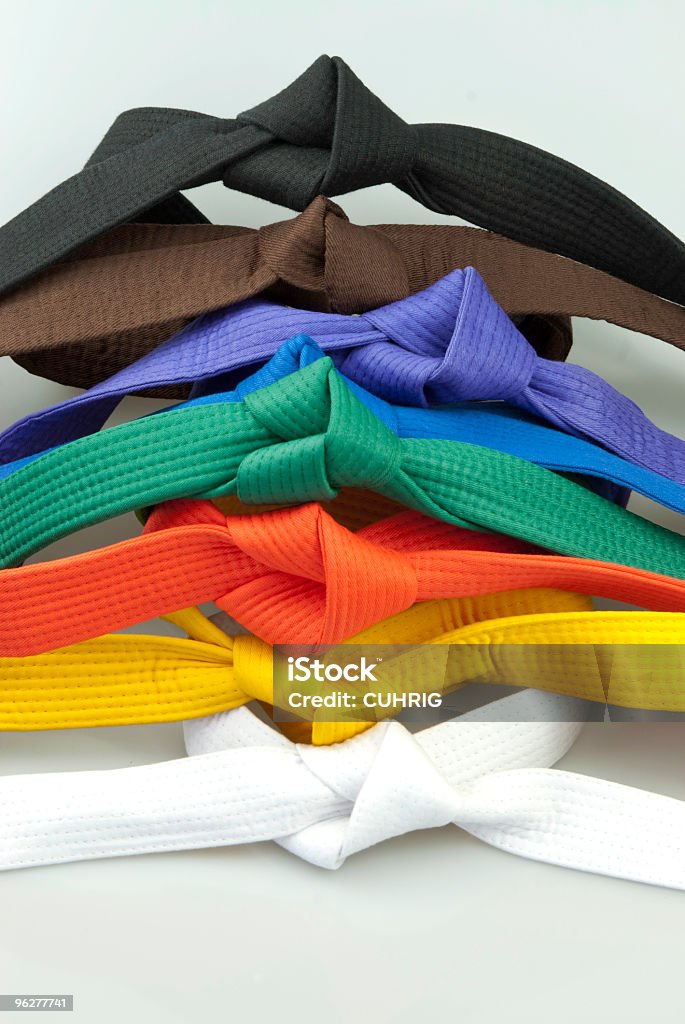 Karate Gürtel gebunden - Lizenzfrei Judo Stock-Foto