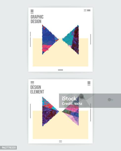 Triangle Design Post Abstract Triangle Shapes Graphic Design Poster Layout Template Stock ...