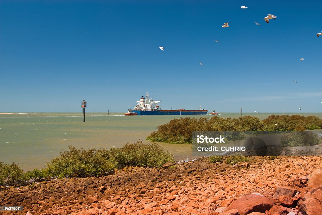 Freightship salir Hedland Puerto de Washington - Foto de stock de Buque militar libre de derechos