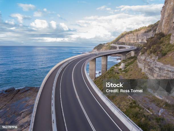 Sea Cliff Bridge Stock Photo - Download Image Now - Winding Road, Bridge - Built Structure, Wollongong