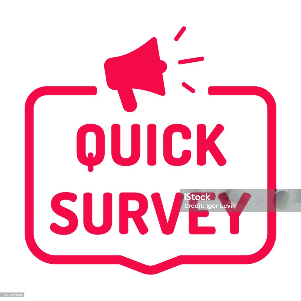 Quick Survey Flat Vector Illustration On White Background Stock ...