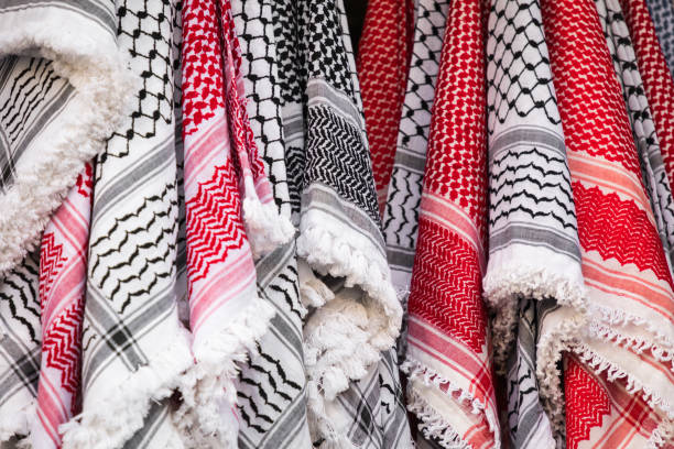 istock Kufiya man's head scarf popular in the Arab countries. 962788532