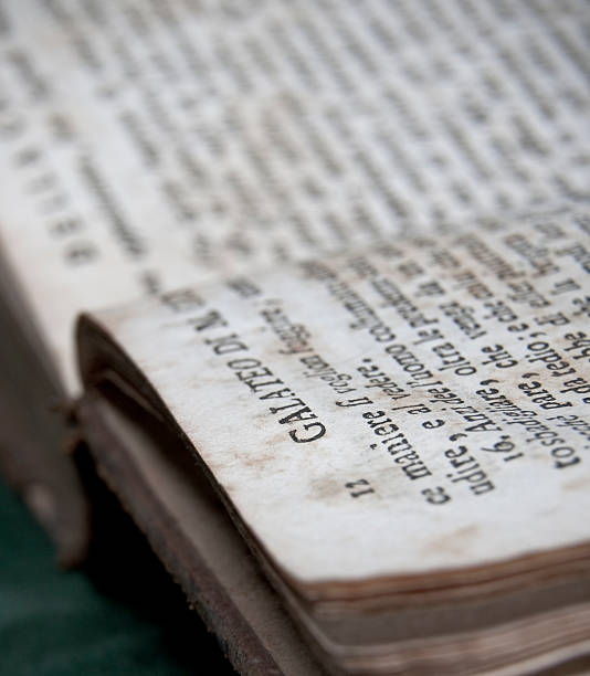 istock Close up on Old Italian Book 96279402