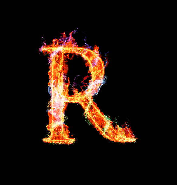 Fiery Letter R 360+ Flame Letter Font Silhouette Stock Photos, Pictures & Royalty-Free ...