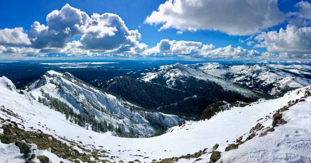 istock Panorama from snow covered trail in Yellowstone National Park 962800686