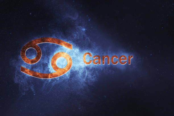 istock Cancer Horoscope Sign. Abstract night sky background 962804914