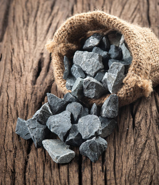 istock Pale of crushed stone on wood 962816034