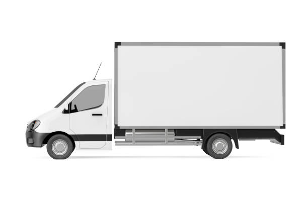 istock White Commercial Industrial Cargo Delivery Van Truck. 3d Rendering 962823438