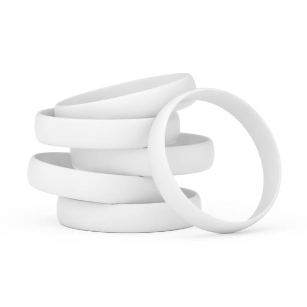 istock White Blank Promo Silicone or Rubber Bracelets. 3d Rendering 962823970