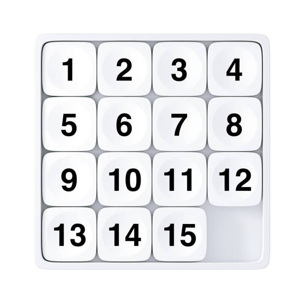 istock White Pocket Sliding Fifteen Rebus Puzzle Game. 3d Rendering 962824082